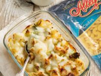 Pasta con coliflor gratinada