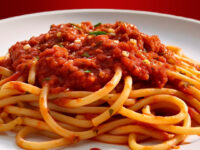 Pasta con jamón endiablado