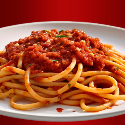 Pasta con jamón endiablado