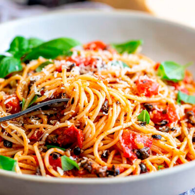 Pasta con anchoas